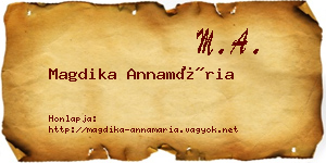 Magdika Annamária névjegykártya